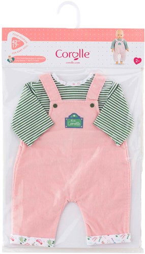 Corolle vestiti bambola bebè 42cm - T-shirt e salopette - outfit colorato