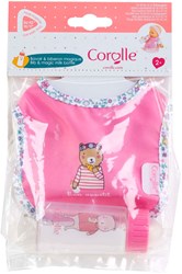 Corolle accessori bambola bavaglino e biberon magico rosa