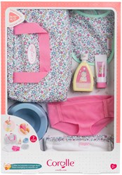 Corolle accessori pannolino set fiori bambola - borsa cambio bambole 36cm