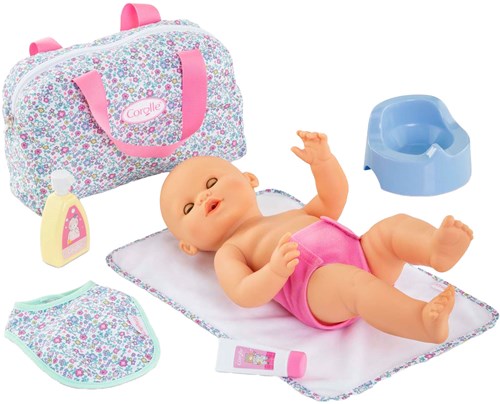 Corolle accessori pannolino set fiori bambola - borsa cambio bambole 36cm-3