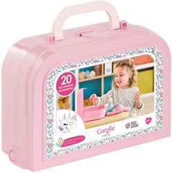 Corolle beauty case valigetta giocattolo - 20 accessori - gioco di ruolo dai 18 mesi