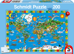 Schmidt puzzle Mondo Meraviglioso - 200 pezzi - giocattolo educativo