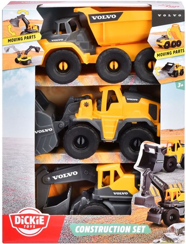 Dickie set veicoli da cantiere Volvo giocattolo - 3 pezzi - giochi di costruzione