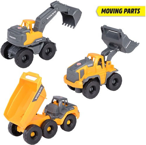 Dickie set veicoli da cantiere Volvo giocattolo - 3 pezzi - giochi di costruzione-3