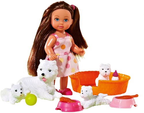 Planet Happy bambola Evi amici animali figura da gioco con accessori-3