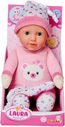 Simba bambola Laura con luce notturna e musica, bambola coccolosa 30cm
