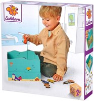 Gioco pesca in legno giocattolo educativo acquario canna magnetica 19 pezzi