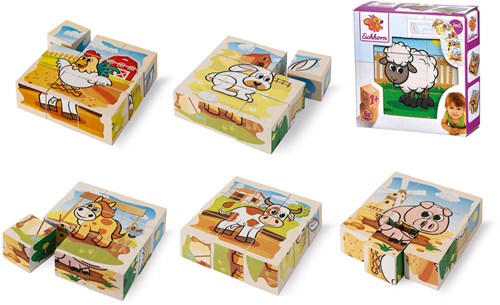 Eichhorn puzzle a blocchi in legno fattoria giocattolo certificato FSC-2