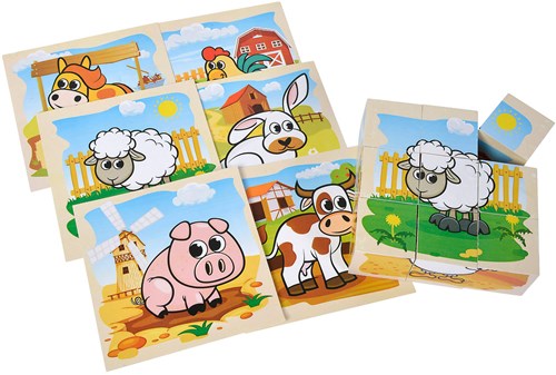 Eichhorn puzzle a blocchi in legno fattoria giocattolo certificato FSC-3