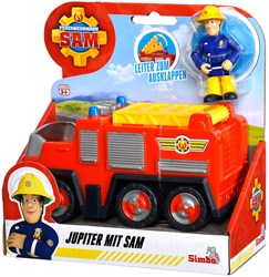 Simba Sam il pompiere camion dei pompieri giocattolo con figura Sam 3+