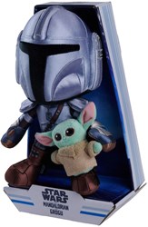 Star Wars Mandalorian met Mini Grogu Pluche Knuffel - 25cm