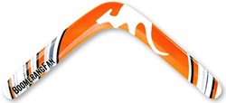 Boomerang Fan boomerang in legno arancione destrorso 28cm 78g 25m giocattolo