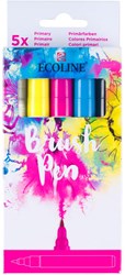 Bruynzeel set pennarelli brush - Ecoline colori primari 5 pezzi