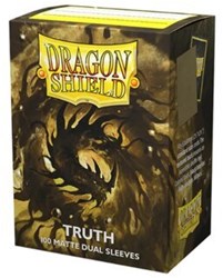 Asmodee bustine protettive Dragon Shield Dual Matte Truth 100 pezzi oro