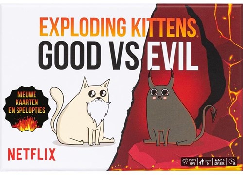 Exploding Kittens gioco di carte Good vs Evil gioco strategico olandese-2