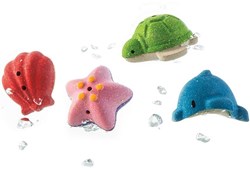 PlanToys Giocattoli in legno Set da bagno Sea Life
