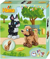 Hama set perline da stirare 3D gatto e cane - 2500 perline giocattolo creativo