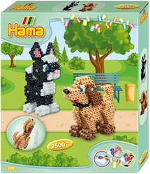 Hama set perline da stirare 3D gatto e cane - 2500 perline giocattolo creativo