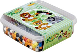 Hama set perline da stirare maxi animali selvatici - box creativa 600 pezzi