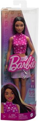 Barbie bambola fashionista - bambola moda maglione rosa capelli scuri giocattolo