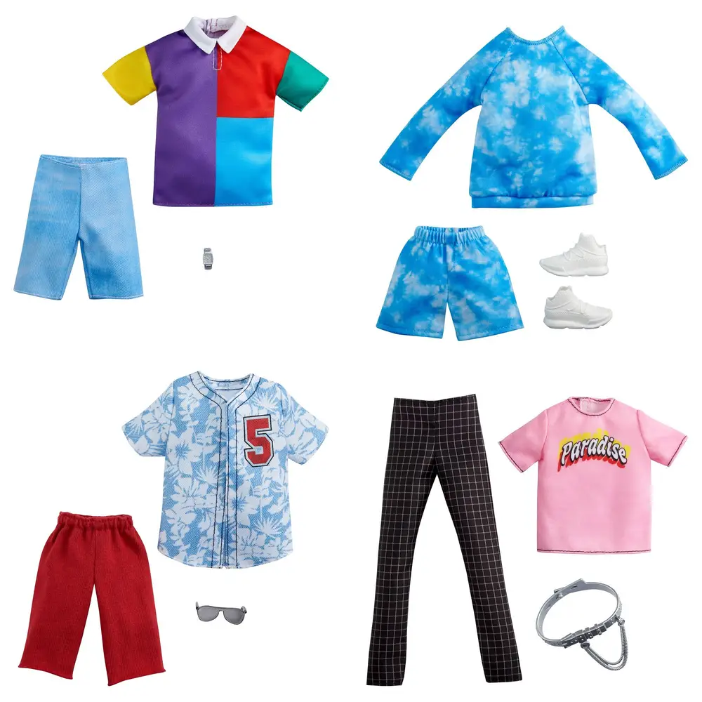 Mattel set abbigliamento per bambola Ken - outfit completo e accessorio