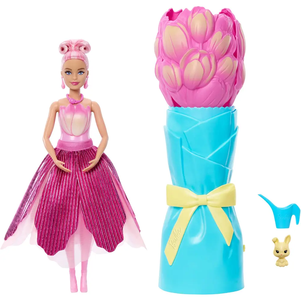 Mattel bambola Barbie Flower Reveal tulipano rosa - bambola sorpresa giocattolo