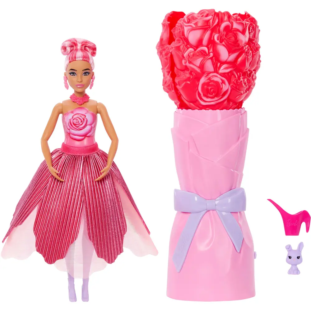Bambola fashion Barbie profumo floreale Red Rose con accessori e sorpresa