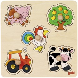 Goki 57546 Puzzle con formine 5 pezzo(i)