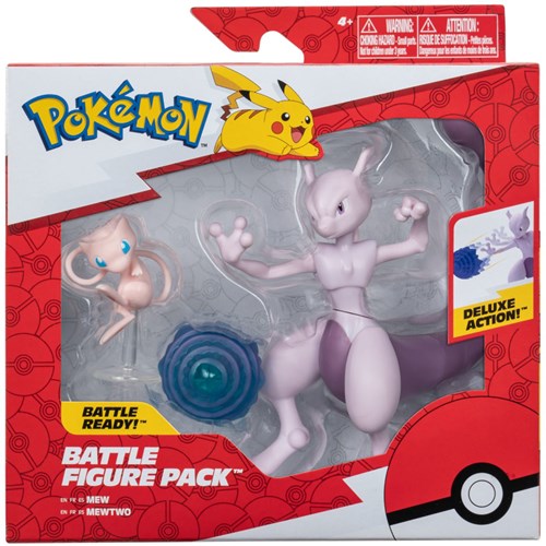 Jazwares set di figure Pokémon Mew e Mewtwo - Battle Figures