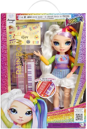Bambola fashion Rainbow High Jr High Amaya - bambola rock colorata con tastiera