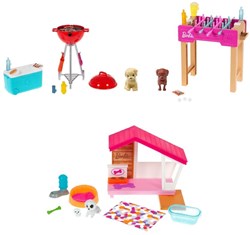 Barbie casetta per cani mini playset con cuccioli e accessori