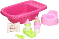 Ecoiffier vasca da bagno per bambole con accessori - set bagno giocattolo