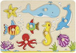 Goki Mondo marino, puzzle con pomelli