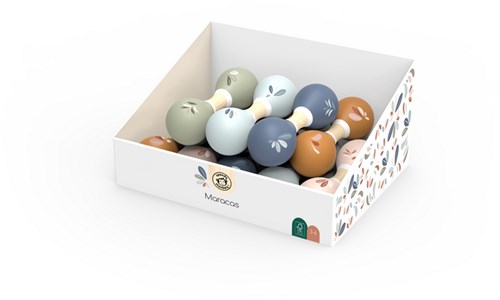 Speedy Monkey maracas in legno strumento musicale per bambini FSC 12m+