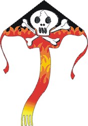 Knoop Kites aquilone Delta Pirata 102x200 cm - aquilone per bambini arancione