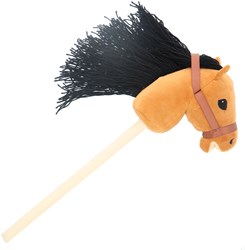 KiddyGo cavallo a bastone in peluche giocattolo con criniera lunga 70 cm cavallo