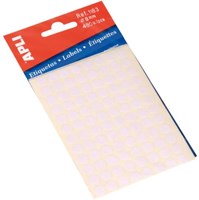 Apli Etiket rond 8mm wit 480 stickers