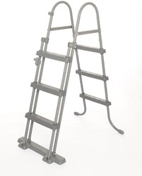 Bestway scaletta piscina acciaio grigia 107cm accessorio piscina