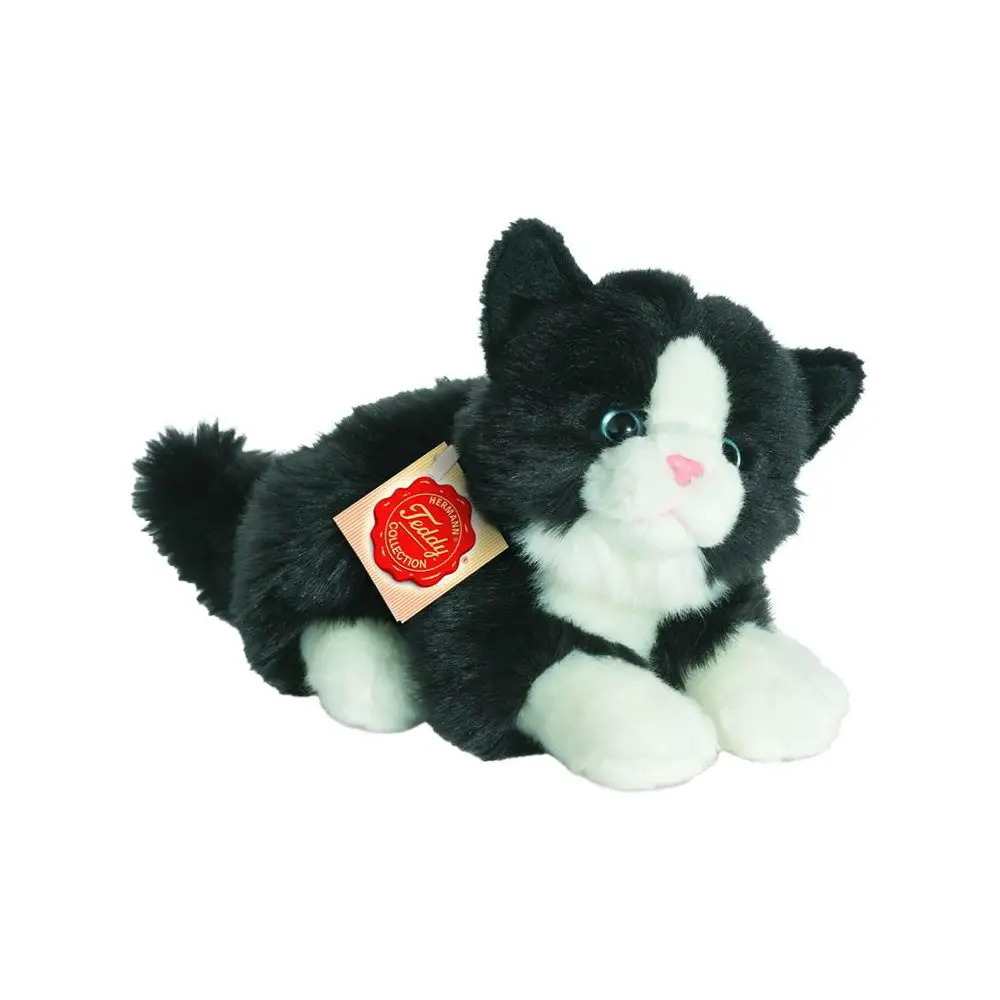 Hermann Teddy peluche gatto bianco-nero giocattolo morbido 20 cm