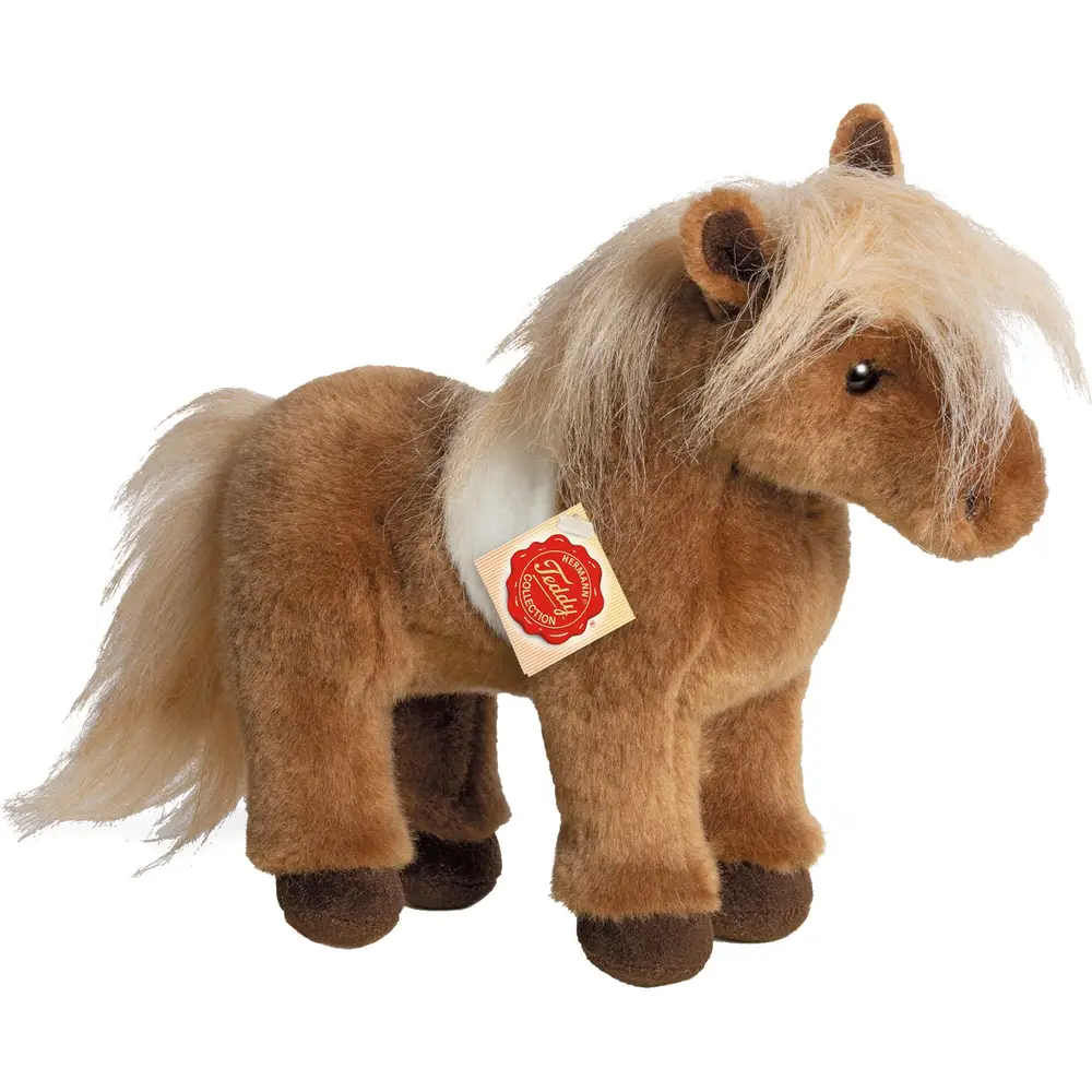 Hermann Teddy peluche cavallo pony Shetland 25 cm marrone