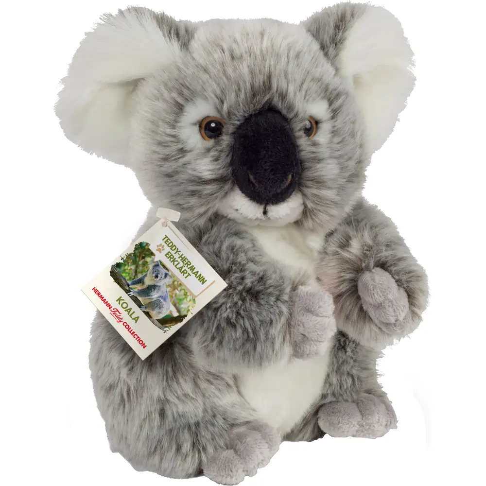 Hermann Teddy peluche koala giocattolo morbido grigio 21 cm premium