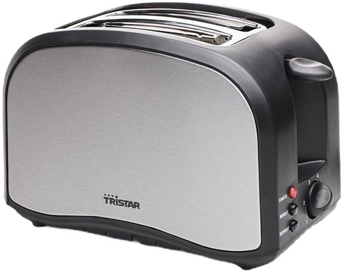 Tristar tostapane 2 fessure nero - 800W - 6 livelli - design elegante