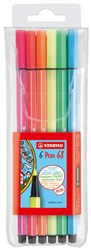 Stabilo pennarelli colori neon astuccio 6 pezzi qualità premium