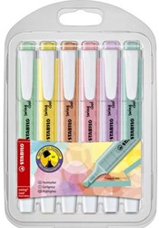 STABILO swing cool Pastel - Markeerstift - Set Met 6 Stuks