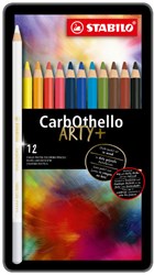 Stabilo matite colorate CarbOthello pastello 12 colori astuccio metallo