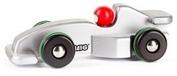 Bajo auto da corsa in legno Formula 1 argento - giocattolo sostenibile