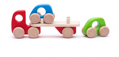 Bajo trasportatore di auto giocattolo multicolore - educativo cartone-2