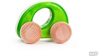 Bajo auto giocattolo in legno - Elipse verde - sostenibile e robusta