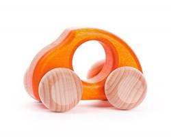 Bajo auto in legno Beetle arancione - giocattolo sostenibile per bambini