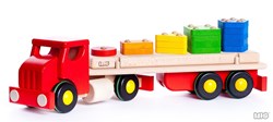 Bajo camion di legno - Giocattolo di smistamento per bambini - 50 cm